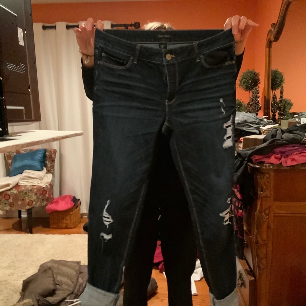 white house black market ripped jeans